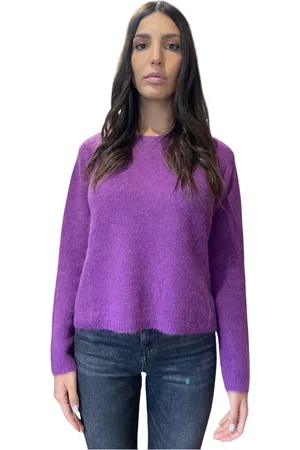 KANGRA CASHMERE Swetry, Kobieta, Różowy, L, Alpaca Crewneck Sweater Magenta