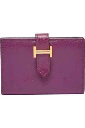 Hermès Pre-owned, Kobieta, Fioletowy, ONE SIZE, Pre-owned skórzane portfele