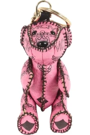 MCM Pre-owned, Kobieta, Różowy, ONE SIZE, Pre-owned Fabric key-holders