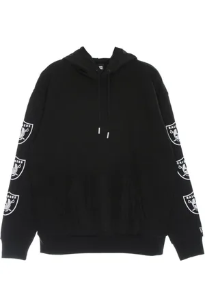 New Era Bluzy, Mężczyzna, Czarny, XS, Nylon, Lasrai Distressed Sleeve Print Hoodie
