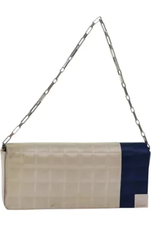CHANEL Pre-owned, Kobieta, Beżowy, ONE SIZE, Satyna, Pre-owned Canvas handbags