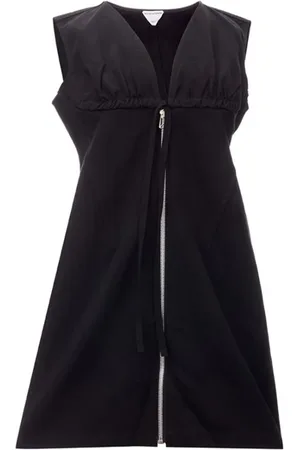 Bottega Veneta Sukienki, Kobieta, Czarny, S, Czarna Sukienka z Wiskozy Essentials