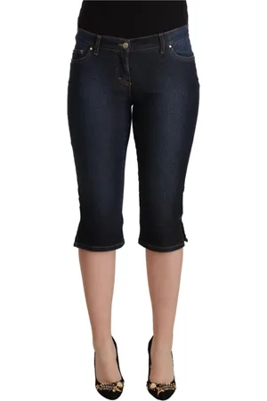 Gianfranco Ferré Szorty, Kobieta, Niebieski, S, Denim, Eleganckie Jeansyy Capri Denim