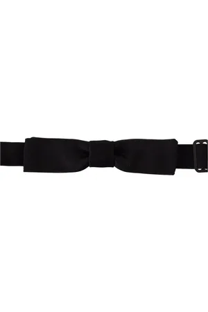 Dolce & Gabbana Akcesoria, Mężczyzna, Czarny, ONE SIZE, Elegancki Czarny Jedwabny Motyl