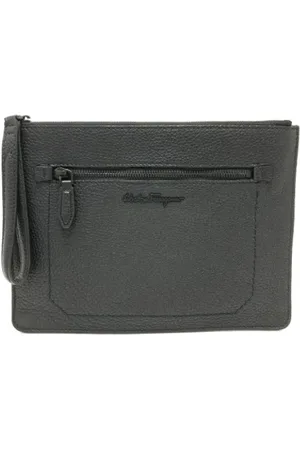 Salvatore Ferragamo Pre-owned, Mężczyzna, Czarny, ONE SIZE, Skóra, Pre-owned Leather clutches