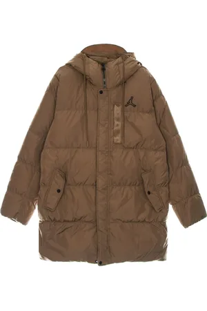 Jordan Kurtki, Mężczyzna, brązowy, L, Nylon, Brązowa kurtka puchowa Parka