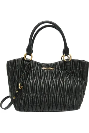 Miu Miu Pre-owned, Kobieta, Czarny, ONE SIZE, Skóra, Pre-owned Skórzane torebki