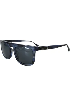 Dolce & Gabbana Akcesoria, Kobieta, Szary, ONE SIZE, Niebieskie Okulary z Czarnymi Szkłami