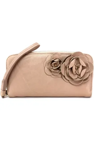 Jimmy Choo Pre-owned, Kobieta, Beżowy, ONE SIZE, Skóra, Pre-owned skórzane portfele