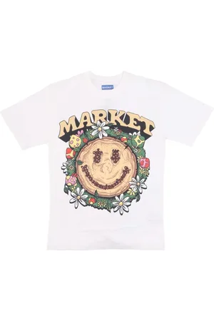 MARKET Koszulki, Mężczyzna, Biały, L, Cloud Smiley Tee Męska Koszulka