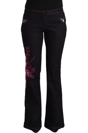 Exte Jeansy, Kobieta, Czarny, S, Bawełna, Czarne Dzwony Jeansyy Elegancja