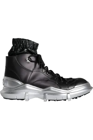 Dolce & Gabbana Buty, Mężczyzna, Czarny, 44 EU, Nylon, Czarne Nylonowe Galileo High Top Sneakers