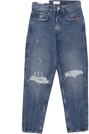 AMISH Jeansy, Mężczyzna, Niebieski, W33, Męskie Jeansyy Slim Fit