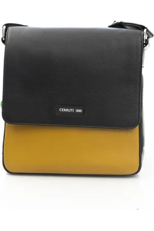 Cerruti 1881 Torebki, Mężczyzna, Żółty, ONE SIZE, Skóra, Elegancka Żółta Skórzana Torba na Ramię