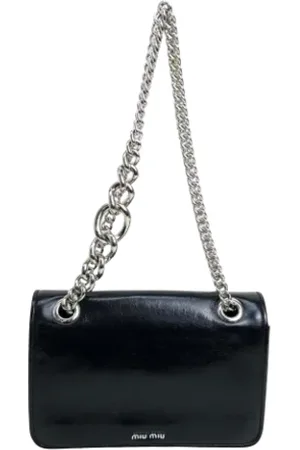 Miu Miu Pre-owned, Kobieta, Czarny, ONE SIZE, Skóra, Pre-owned skórzane torby na ramię