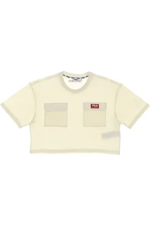 Fila Koszulki, Kobieta, Beżowy, XS, Sweet Corn Cropped Tee Koszulka Damska