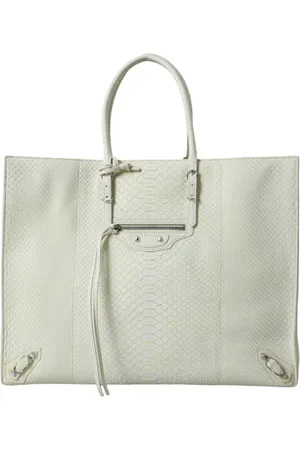 Balenciaga Torebki, Kobieta, Biały, ONE SIZE, Skóra, Elegancka torba z pytonowej skóry