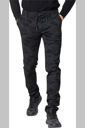 Masons Spodnie, Mężczyzna, Czarny, 3XL, Spodnie Chino Jogger w Kamuflażu