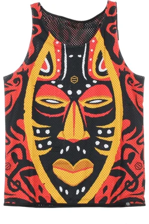 DOLLY NOIRE Koszulki, Kobieta, Wielobarwność, M, Odwracalny Koszulowy Tank Top z Logo