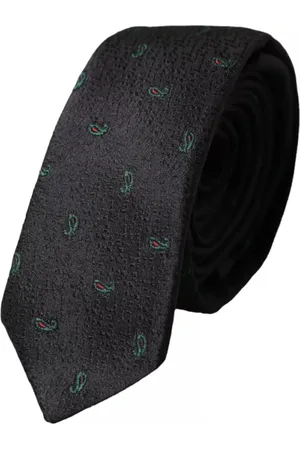Dolce & Gabbana Akcesoria, Mężczyzna, Czarny, ONE SIZE, Czarna Fantazja Regulowany Krawat Męski