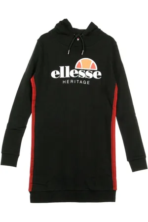 Ellesse Sukienki, Kobieta, Czarny, M, Czarna sukienka z kapturem dla kobiet
