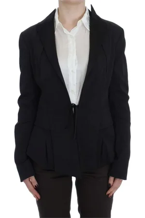 Exte Kurtki, Kobieta, Czarny, XL, Bawełna, Elegancki Czarny Stretchowy Blezer