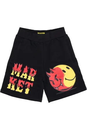 MARKET Szorty, Mężczyzna, Czarny, XL, Smiley Czarne Spodenki Dresowe Męskie