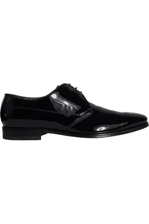Dolce & Gabbana Buty, Mężczyzna, Czarny, 39 EU, Czarne Derby Męskie Buty Skórzane