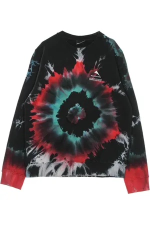 MAUNA KEA Bluzy, Mężczyzna, Wielobarwność, L, Czarny Sweter z dekoltem w serek w technice tie-dye