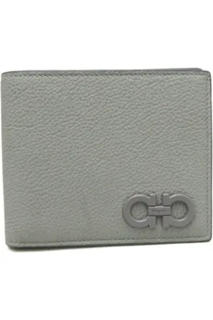 Salvatore Ferragamo Pre-owned, Mężczyzna, Szary, ONE SIZE, Skóra, Pre-owned skórzane portfele