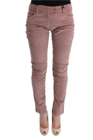 ERMANNO SCERVINO Spodnie, Kobieta, Różowy, L, Eleganckie Różowe Spodnie Capri