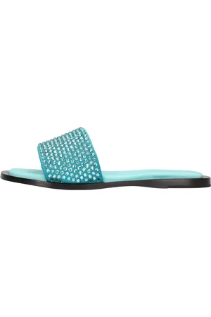 EDDY DANIELE Buty, Kobieta, Niebieski, 37 EU, Zamsz, Sandały Clear
