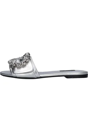 Dolce & Gabbana Buty, Kobieta, Szary, 37 EU, Sandały Srebrne
