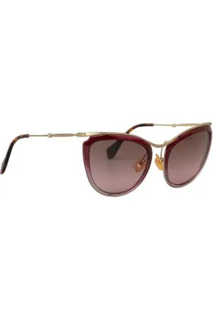 Miu Miu Pre-owned, Kobieta, Różowy, ONE SIZE, Pre-owned Plastic sunglasses