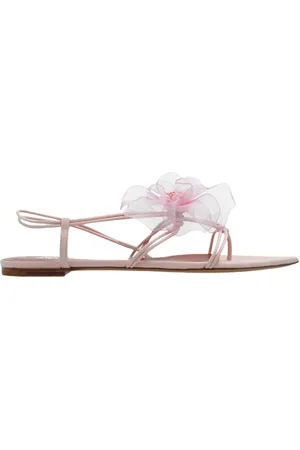 Nensi Dojaka Buty, Kobieta, Różowy, 36 1/2 EU, Sandały z motywem kwiatowym