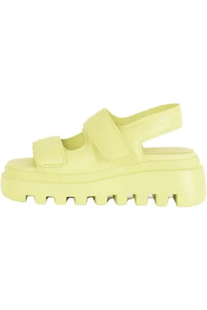 vic matiè Buty, Kobieta, Żółty, 36 EU, Slipper Styl Płaskie Sandały