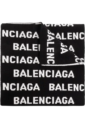 Balenciaga Akcesoria, Kobieta, Czarny, ONE SIZE, Wełna, Dwustronny wełniany szal