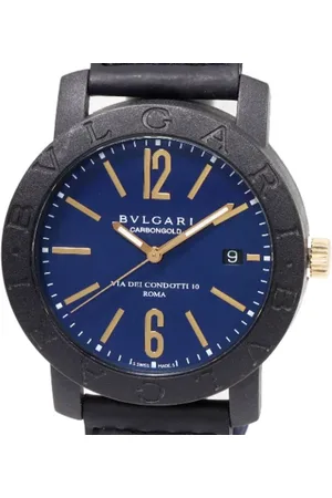 Bvlgari Pre-owned, Mężczyzna, Niebieski, ONE SIZE, Pre-owned Fabric watches