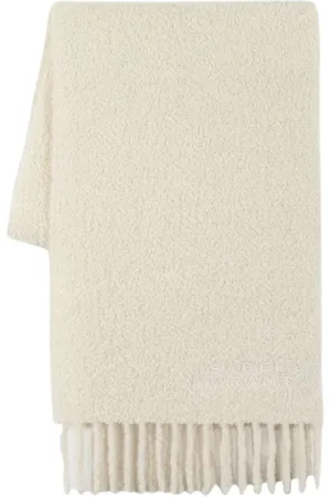 Isabel Marant Akcesoria, Kobieta, Biały, ONE SIZE, Biały Wełniany Szalik - Mieszanka Alpaki