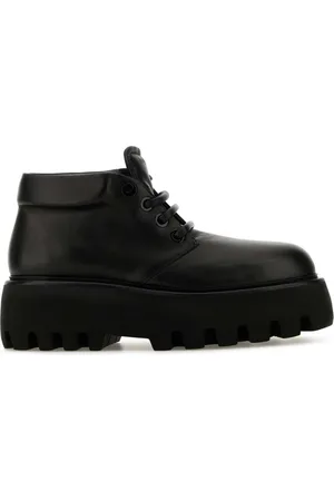 Alexander McQueen Buty, Mężczyzna, Czarny, 40 EU, Czarne skórzane buty na sznurówki