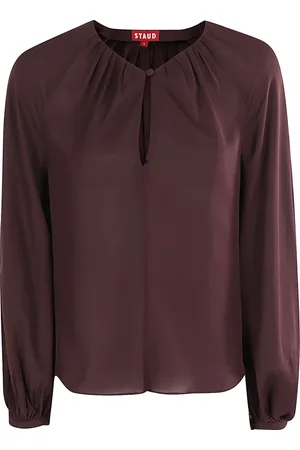 Staud Bluzki, Kobieta, Fioletowy, M, Elegancki Fabian Top dla kobiet