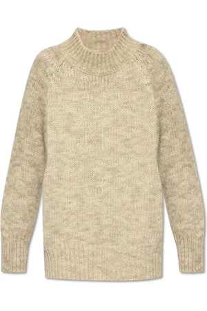 Maison Margiela Swetry, Kobieta, Beżowy, S, Wełna, Sweter ze stójką