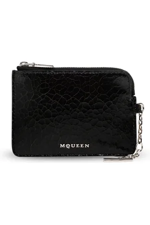 Alexander McQueen Akcesoria, Mężczyzna, Czarny, ONE SIZE, Skórzana saszetka