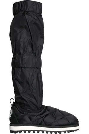 Dolce & Gabbana Buty, Mężczyzna, Czarny, 44 EU, Pikowane buty sportowe wysokie