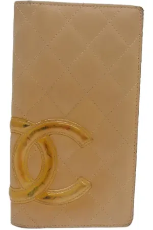 CHANEL Pre-owned, Kobieta, Beżowy, ONE SIZE, Skóra, Pre-owned skórzane portfele