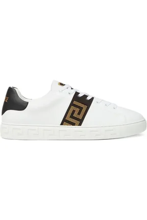 VERSACE Buty, Mężczyzna, Biały, 43 EU, Czarne Sneakersy dla Mężczyzn