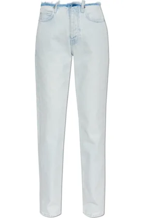 Balenciaga Jeansy, Kobieta, Niebieski, M, Bawełna, Jeansyy z efektem `vintage`