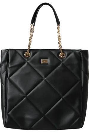 Dolce & Gabbana Torebki, Kobieta, Czarny, ONE SIZE, Pikowany Jungle Shopper Torebka