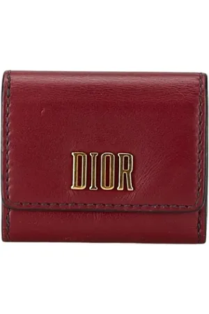 Dior Pre-owned, Kobieta, Czerwony, ONE SIZE, Pre-owned skórzane portfele