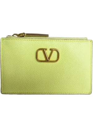 VALENTINO Pre-owned, Mężczyzna, Żółty, ONE SIZE, Pre-owned skórzane portfele